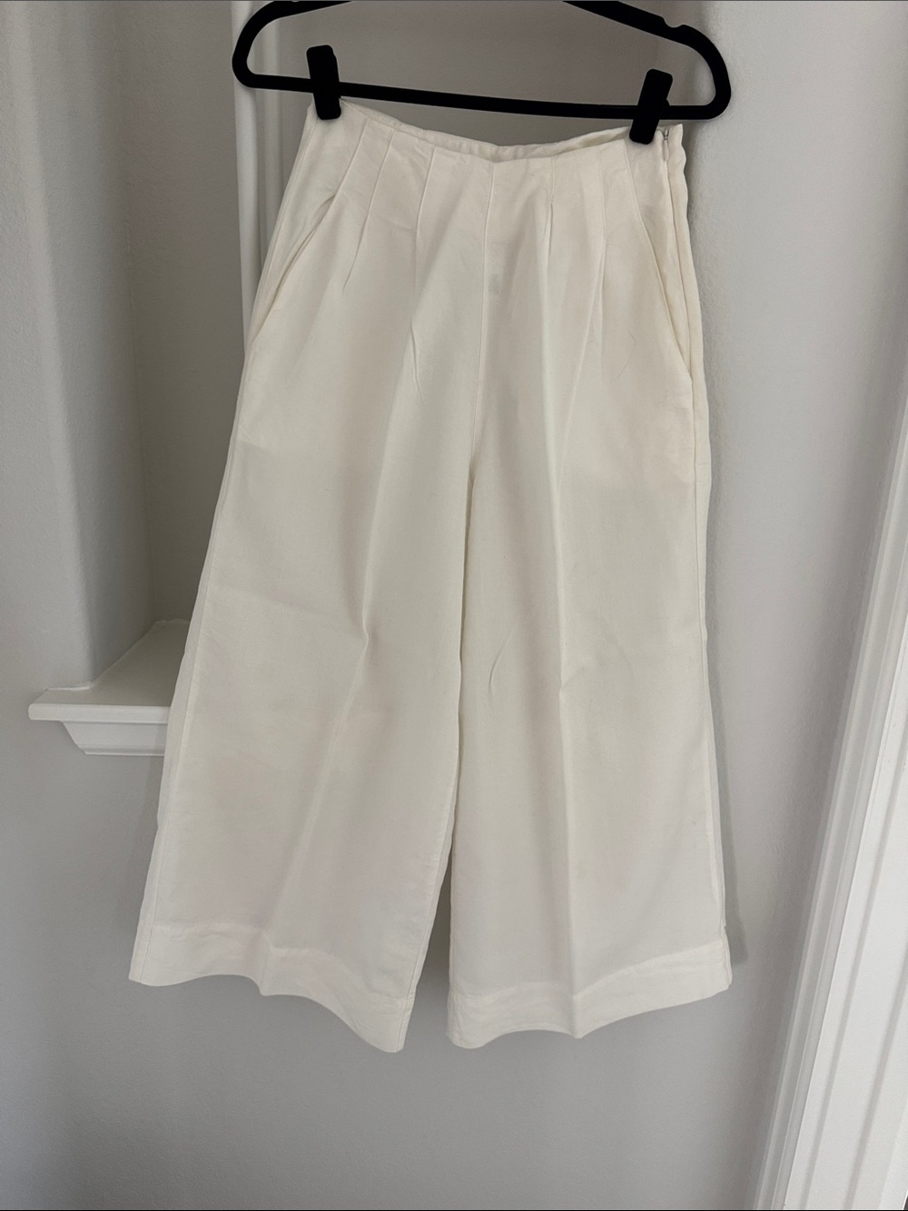 Agua Bendita Cream High-Rise Wide-Leg Pants